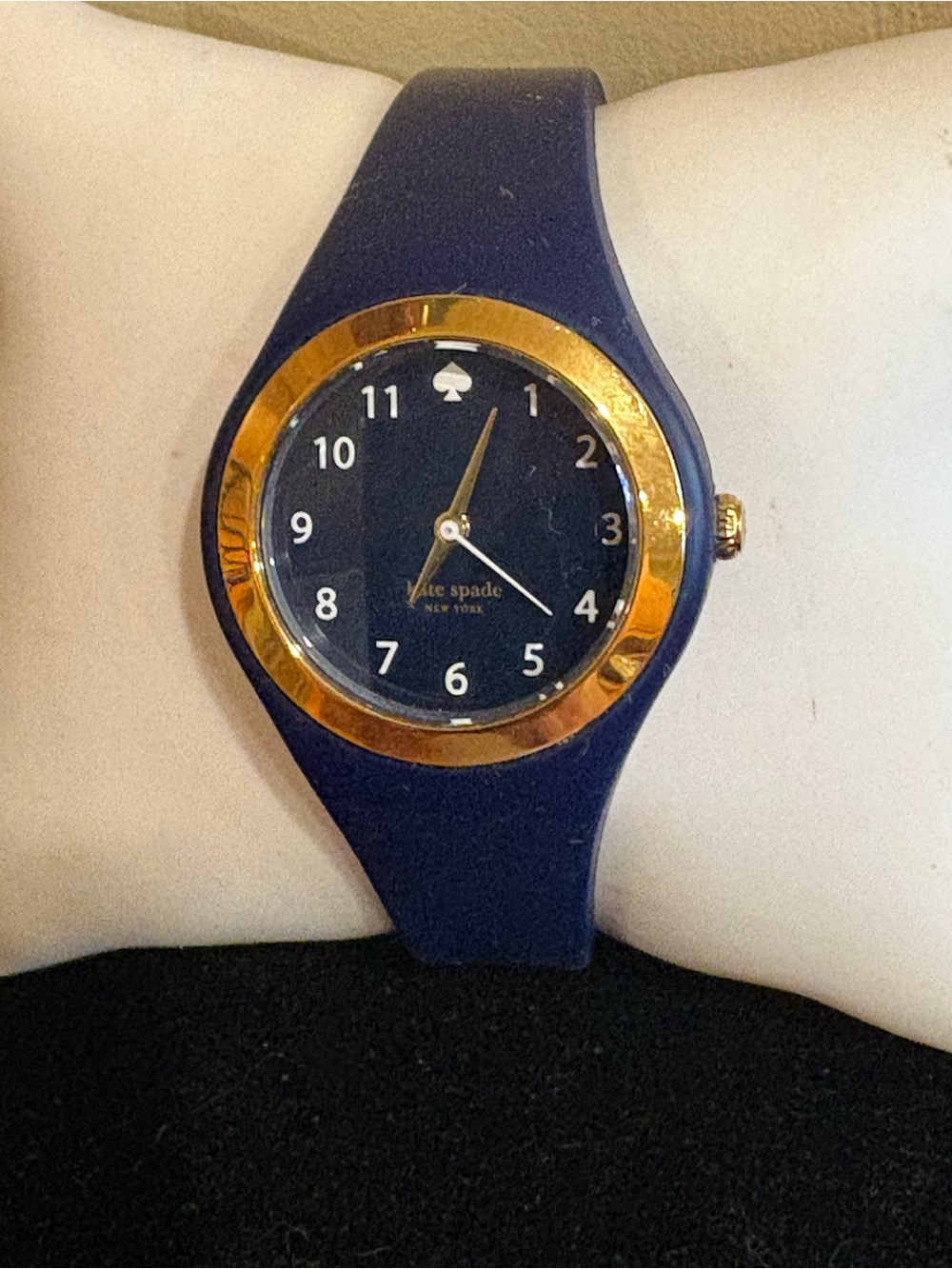 Kate Spade Live Colorfully Navy Silicone Watch/New Battery!